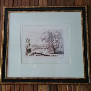 Sepia Landscape II -Framed Art Print